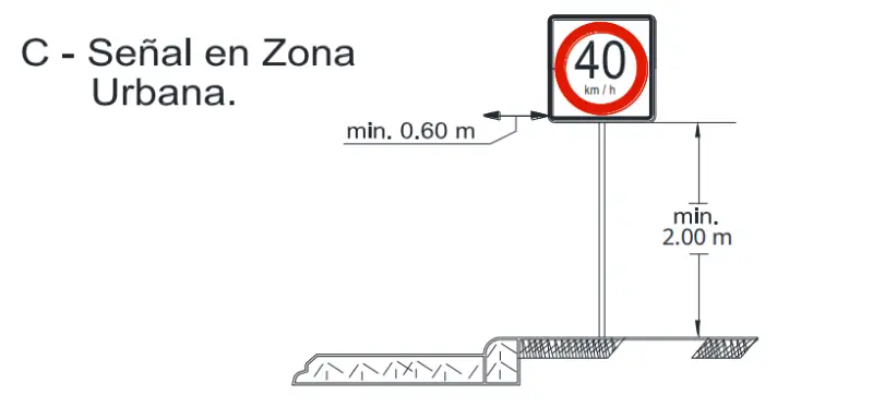 Instalación Señál Vial  Zona Urbana