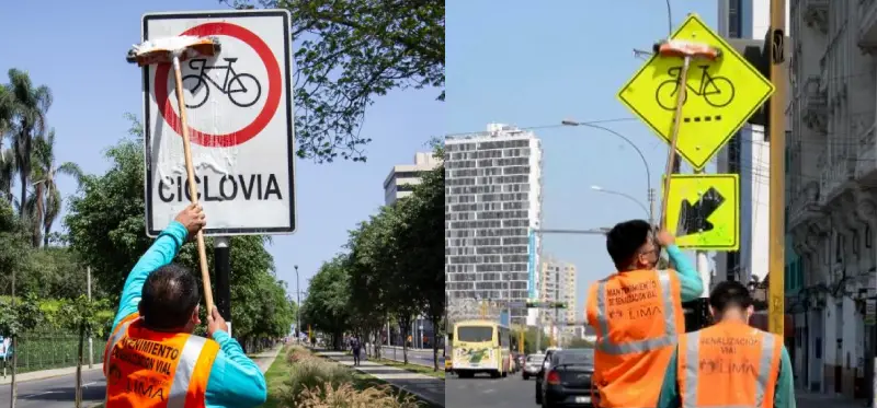 Señales temporales para obras y construcción