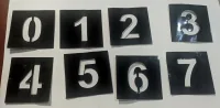 Plantilla de número en aluminio 