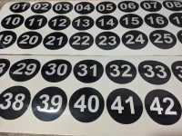 Numeración para extintores de 5cm de diametro