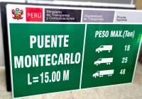 Señal informativa Puente 120x190cm con lamina 3M impresion HP Latex